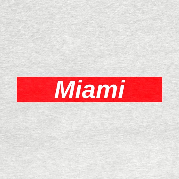 Miami // Red Box Logo by FlexxxApparel